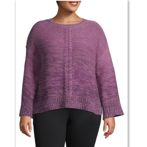 Style Co Womens Ombre Marled Sweater Gray Size Small